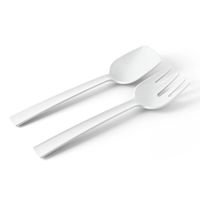 cubiertos de servicio de polipropileno blanco mate