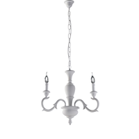 lampara de arana fiorenza shabby de madera blanca 3 luces 110 o43 bl172-3-bco