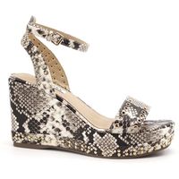 guess zapatos de tacon sandalo zeppa animalier grey fl6oldpel04 para mujer