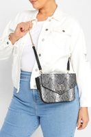 bolso gris antracita serpiente