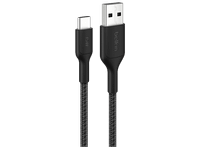 cable usb - belkin cab022 1 m usb-a a usb-c 15w trenzado negro