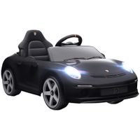 aiyaplay coche electrico para ninos control remoto musica claxon usb cinturon de seguridad para 3-5 anos negro   aosom espana