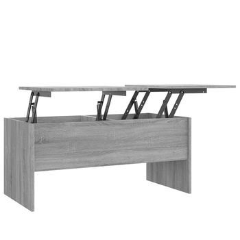 Mesa De Centro，mesa Auxiliar，mesa De Café Madera Contrachapada Gris Sonoma 102x50,5x46,5cm