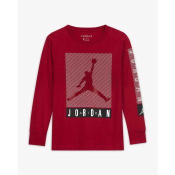 CAMISETA ML NIKE AIR JORDAN JUMPMAN BLINDS JUNIOR RED.