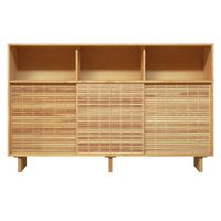 aparador alto de madera maciza natural 3 puertas 180 cm sin barnizar