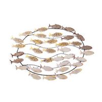 decoracion pared de metal alabalk 2 multicolor 94x58x4 cm