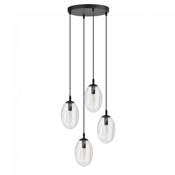 Lámpara de techo celeste transparente (4 luces)