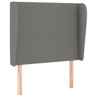 cabecero accesorio para dormir mueble de dormitorio con borde lateral 103 x 23 x 118128 cm tela gris oscuro tdl0205048