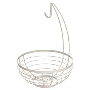 Cesta de frutas de metal para colgar - plata