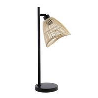 lampara de mesa de ratan felia - beige