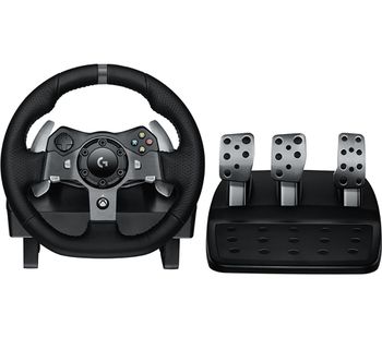 LOGITECH Driving Force G920 Xbox One & PC Racing Wheel & Pedals - Black, Black
