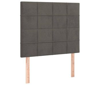 Vidaxl cabecero de terciopelo gris oscuro 90x5x118/128 cm