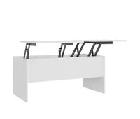 mesa de cafe - mesa de centro madera contrachapada blanco 102x505x465 cm