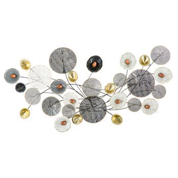 Panel Decorativo 3d En Metal Multicolor Cm 135x7,5x69