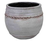 macetero de fibra de vidrio blanco 28x28x23cm