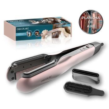 Cecotec Plancha De Pelo Con Aire Airlisse 2in1 Forcedry Black. 1000w, Flujo De Aire 19,7m/s, 2 Cabezales Imantados, Sin Frizz