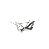 mesa fija rectangular de vidrio templado elegante y resistente