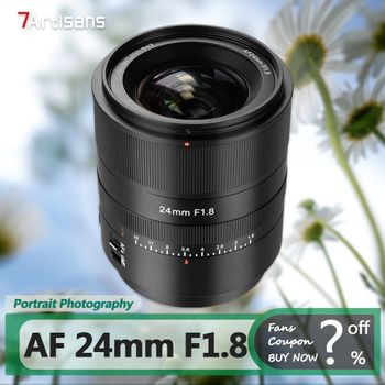 Lente de Cámara Prime Estándar de Fotograma Completo 7artisans AF 24mm F1.8 para Fotografía de Retratos con Montura Sony E Nikon Z L A7RIII A6000