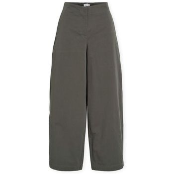 Vila Pantalón fluido Elvira Trousers - Dark Grey para mujer