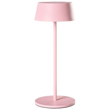 Lámpara Led Inalámbrica De Metal Para Interior Y Exterior Recargable Por Puerto Usb C Rosa Guder