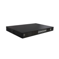 conmutador levelone gep-2021 no administrado 20 puertos gigabit poe 1u