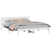 estructura de cama 180 x 200 cm madera maciza de pino vidaxl