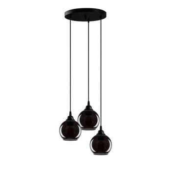 Lámpara De Techo Smoked-011 Humo Metal Vidrio 40x40x114 Cm
