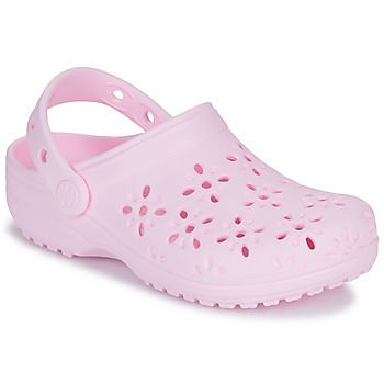 Crocs Zuecos Classic Floral Cut Out Clog K para niña