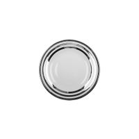 plato llano triple linea plata 27cm - lote de 6