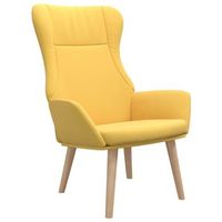 sillon lounge de diseno moderno en tejido amarillo mostaza dec026708