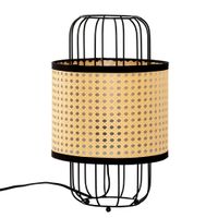 lampara de mesita de ratan sintetico diametro 38 cm