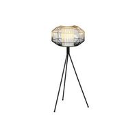 lampara pie hierro algodon 39x39x103 negro