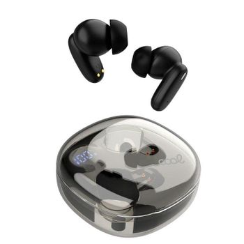 Auriculares Cool Fun inalámbricos Bluetooth Hi-Fi con pantalla LED negros