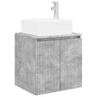 vanidad con lavabo de pared gris hormigon 53 x 35 x 63 cm vidaxl