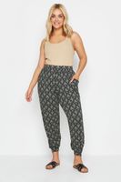 yours bombachos negros capri estampado abstracto mujer curvy y tallas grandes yours