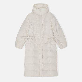 Ganni Tech Seersucker Puffer Coat - S/M