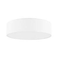 lampara de techo blanca poli algodon pantalla de tambor de tela o 45 cm boho moderno rena
