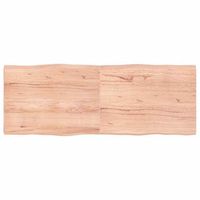 tablero mesa madera tratada borde natural marron 160x60x2-4cm vidaxl
