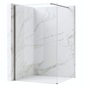 Pared De La Ducha Rea Flexi Transparent Titanium 140