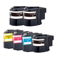 compatible multipack brother mfc-j985dwxl printer ink cartridges 6 pack -lc22ubk