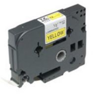 cinta brother tz-651 negro sobre amarillo 24 mm x 8 m para impresoras etiquetas