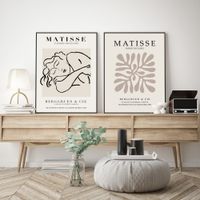 set de 2 cuadros 062 marco premium chapado en roble 50x70 cm