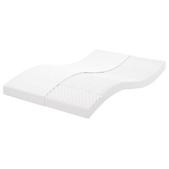 Colchón De Espuma De 7 Zonas Dureza 20 Ild Blanco 140x200 Cm Vidaxl