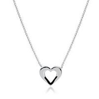 cadena corazon de plata 925