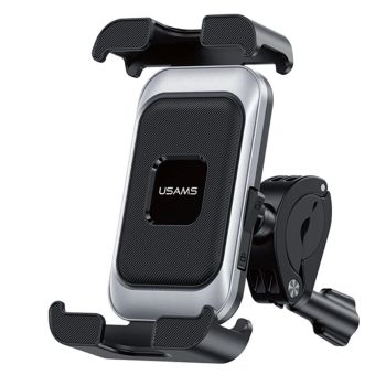 USAMS ZJ082 Soporte para teléfono de ciclismo 2 en 1 de cobertura completa, a prueba de golpes, soporte de pinza reforza