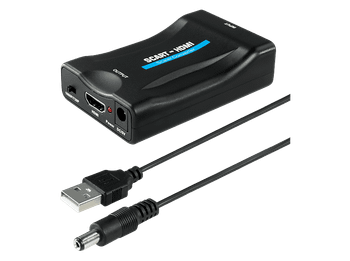 Adaptador cable - ISY IHD-9026, Scart HDMI 1.4, Resolución máxima 1080p, Negro