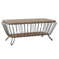 mesa de centro dkd home decor metal pino 125 x 64 x 51 cm