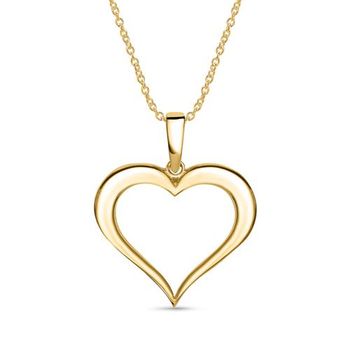 Cadena de oro 14 quilates con colgante de corazón