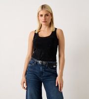 guess para mujer w6gp10k2932 camiseta logo negro xs casual algodon sin mangas  tirantes