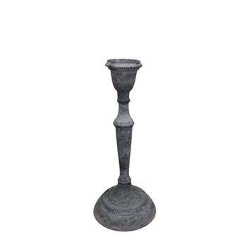 Candelabro decorativo de acero gris h23